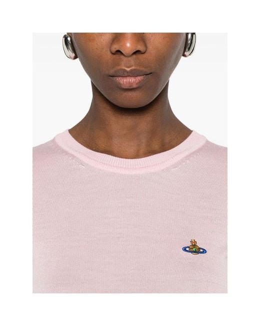 Vivienne Westwood Pink Crew Neck Short Sleeve Sweater
