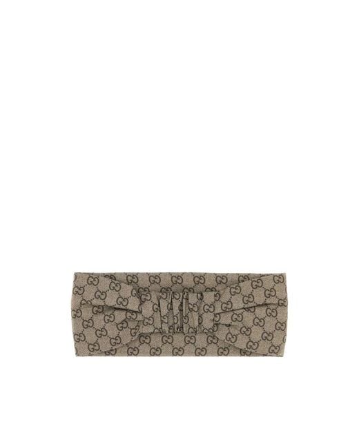 Gucci Gray Neutrals Hair Accessories