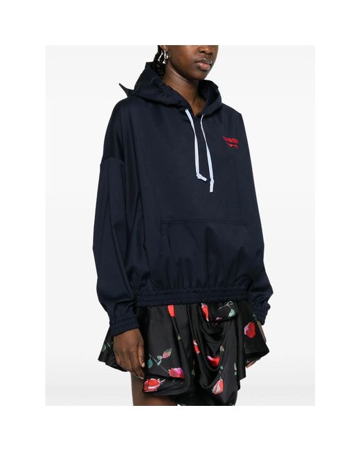 Charles Jeffrey Blue Ears Kagool Drawstring Hoodie for men