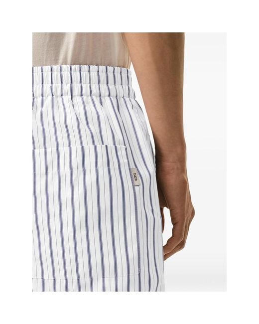 AMI White Cotton Elasticated Shorts for men