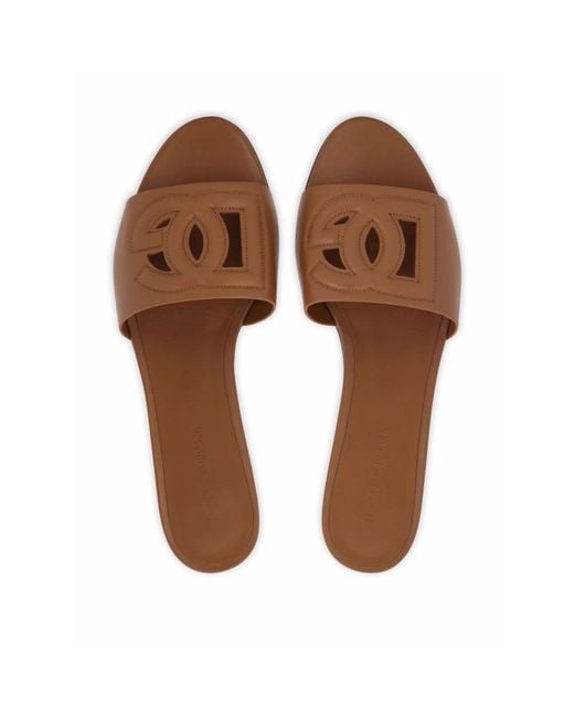 Dolce & Gabbana Brown Sliders