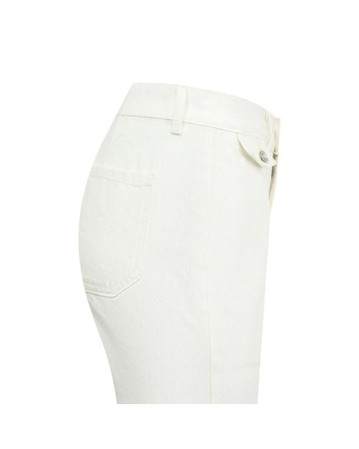 Nili Lotan White Flared Jeans
