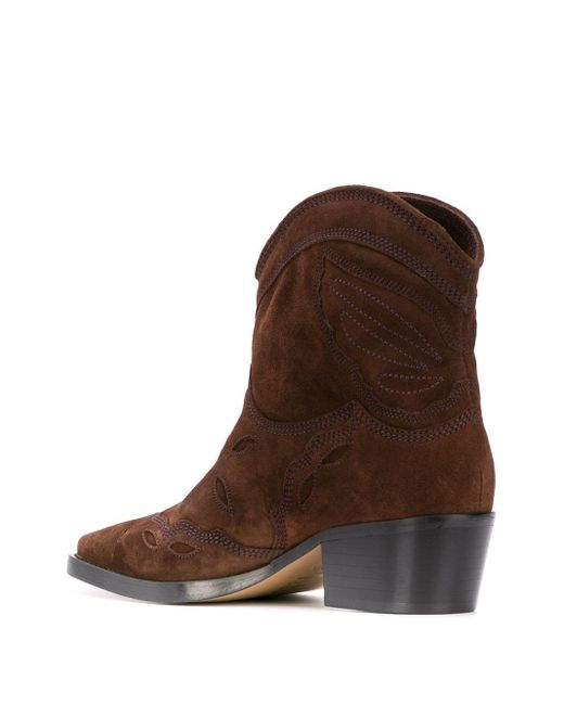 ganni boots nubuck