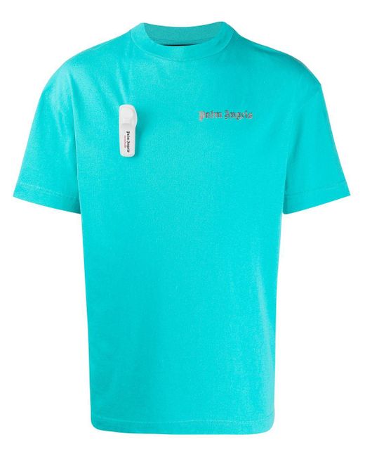 palm angels blue shirt