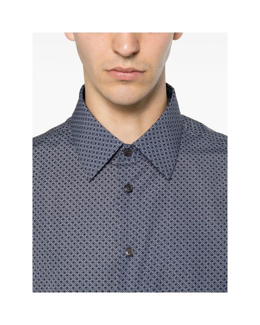 Ferragamo Blue Shirt Cotton for men