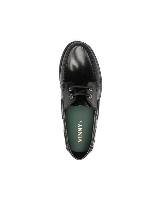VINNY'S Black Bettie Boat Shoes