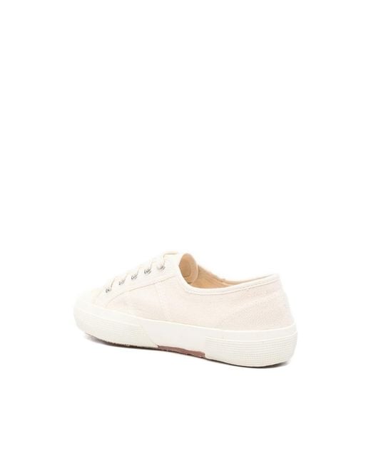 Superga White Round-Toe Sneakers for men