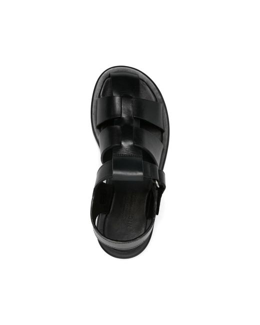 Studio Nicholson Black Sandom Leather Sandals