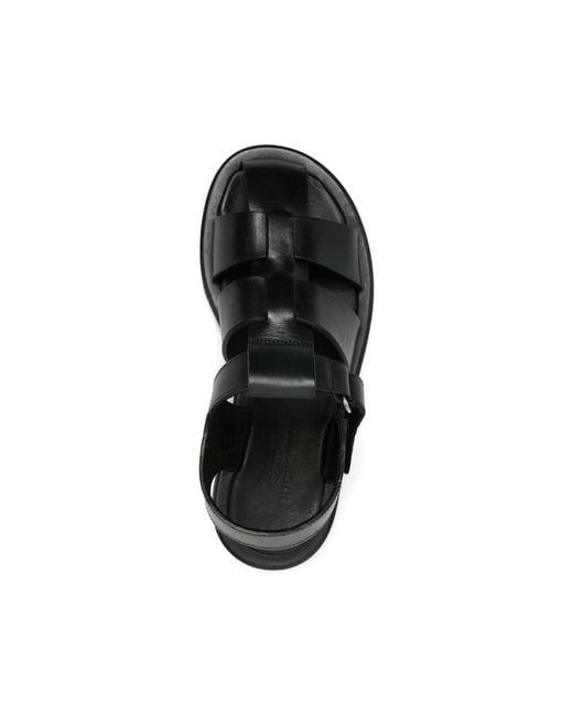Studio Nicholson Black Sandom Leather Sandals