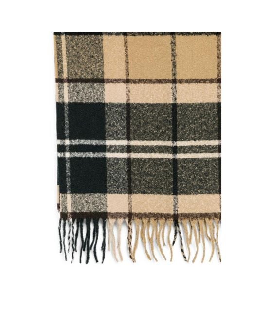 Barbour Green Deanna Tartan Fringed Scarf