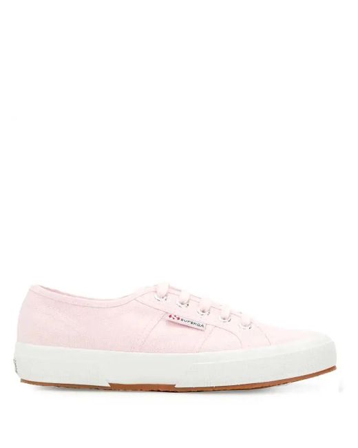 Superga Pink Lace-Up Sneakers