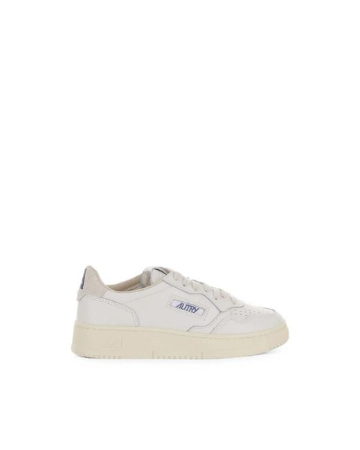 Autry White Medalist Logo-Patch Sneakers
