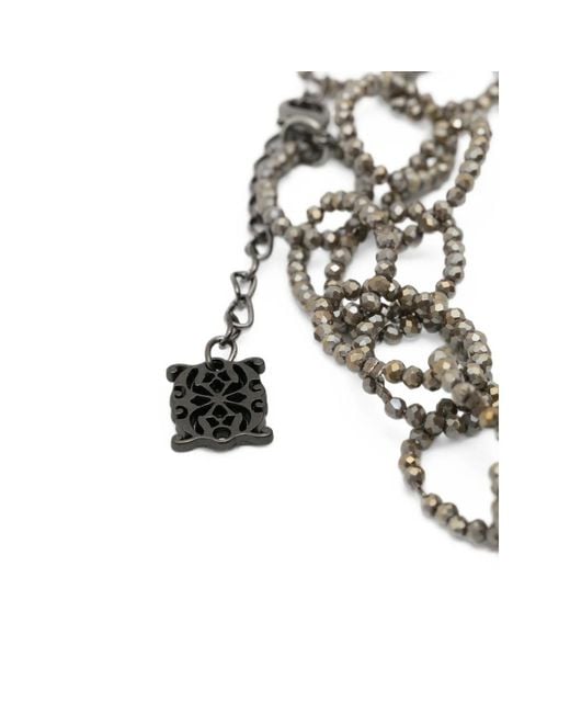 Panicale Metallic Beaded Layered Necklace