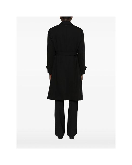 Lardini Black Belted Coat for men