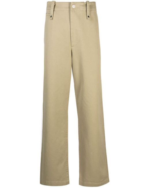 Burberry Natural Wide-leg Cotton Trousers for men