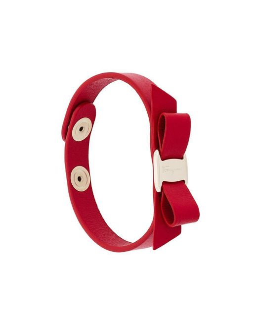 Ferragamo Red Vara Bow Bracelet