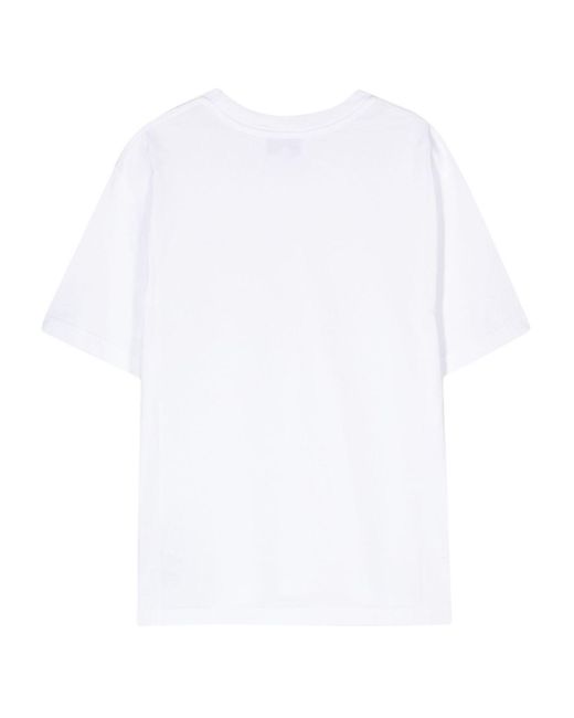 Maison Labiche White Slogan-Embroidered Cotton T-Shirt