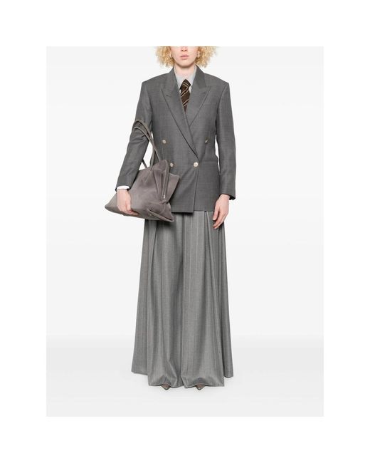 Eraldo Gray Double-Breasted Wool Jacket