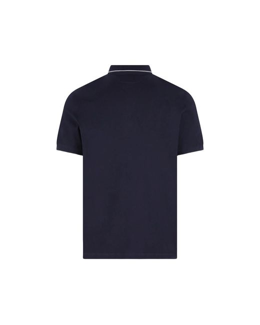 Brunello Cucinelli Blue Logo-Embroidered Polo Shirt for men