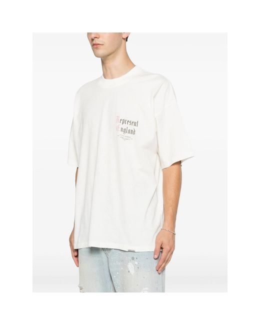 Represent White T-Shirt for men