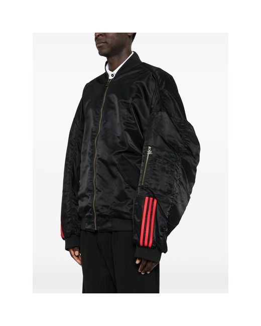 ADIDAS X WILLY CHAVARRIA Black X Willy Chavarria Satin Bomber Jacket for men