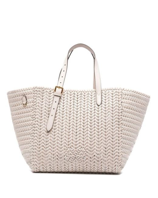 Anya Hindmarch Woven Leather Tote Bag in Natural | Lyst Canada