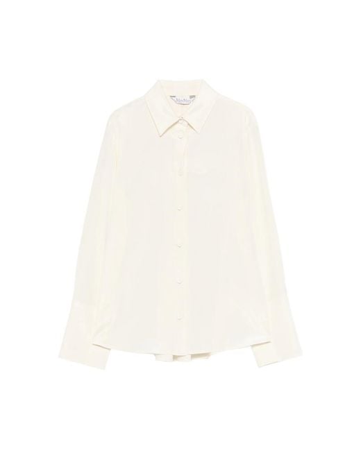 Max Mara White Neutrals Tops