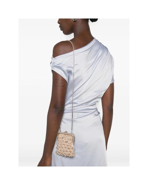 Rosantica Natural Crystal-Embellished Shoulder Bag