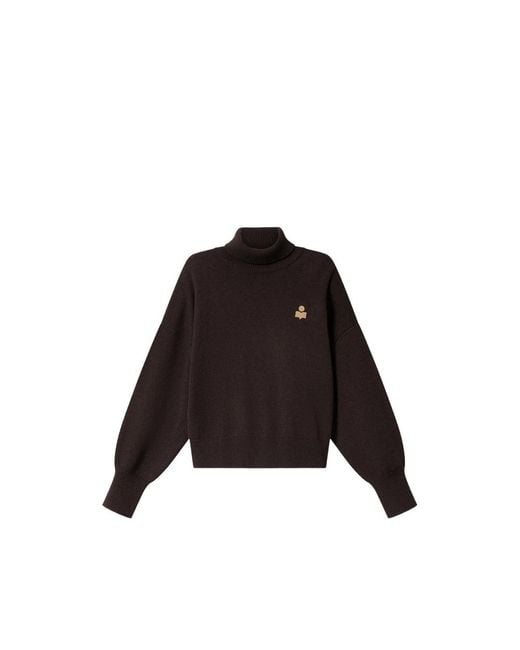 Isabel Marant Black Nasha Logo-Embroidered Sweater