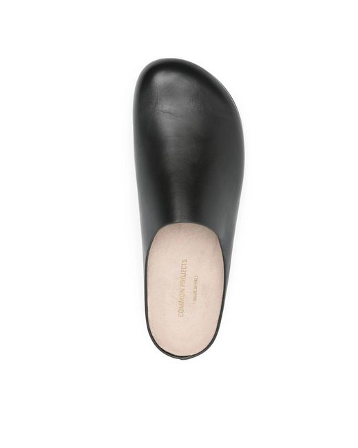 Common Projects Black Leather Slippers for men