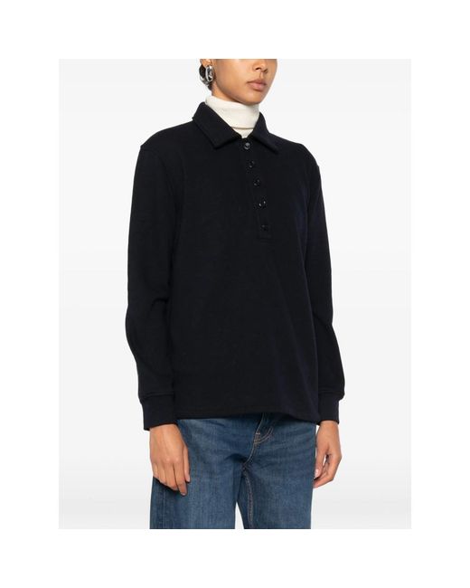 Citizens of Humanity Black Button-Placket Polo Shirt