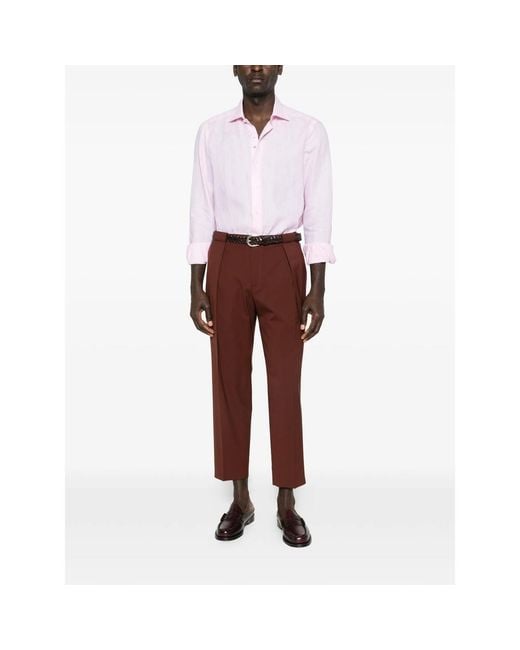 Isaia Pink Shirts for men