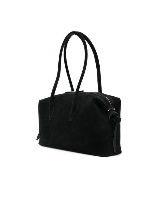 Yuzefi Black Suede Tote Bag