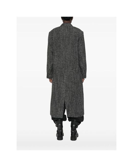 Isabel Marant Black Double-Breasted Long-Sleeve Coat
