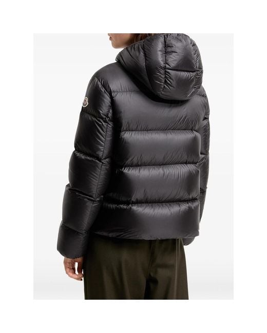 Moncler Black Quilted Hooded Puffer Jacket