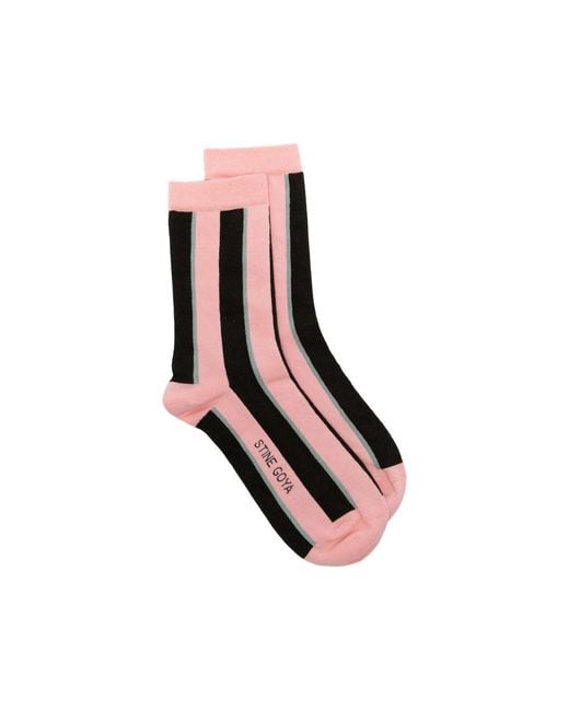 Stine Goya Brown Striped Socks