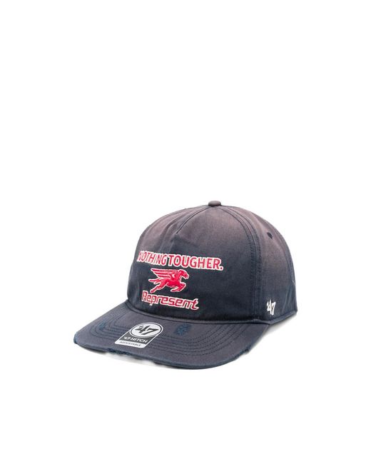 Represent Blue X 47 Nothing Tougher Distressed Baseball Cap for men