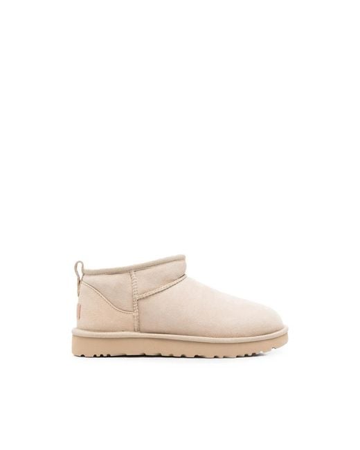 Ugg Natural Classic Ultra Mini Pull-Tab Ankle Boots