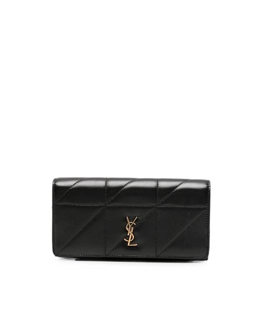 Saint Laurent Black Jamie Quilted Leather Wallet