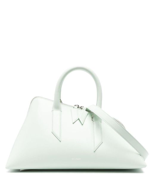 The Attico White 24h Leather Tote Bag