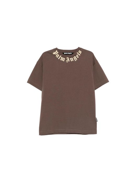 Palm Angels Brown T-Shirts & Vests for men