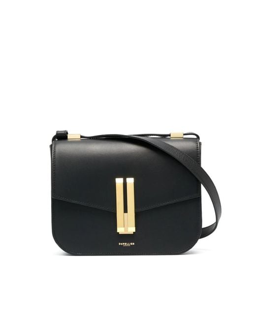 DeMellier London Black Vancouver Leather Shoulder Bag