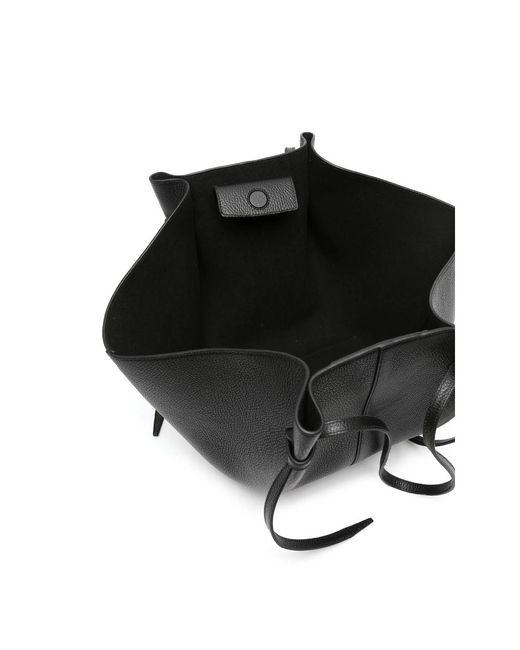 Yuzefi Black Mochi Pebbled Shoulder Bag
