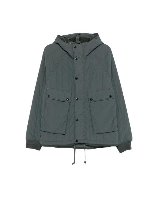 C P Company Green C. P. Company Quilted Hooded Jacket for men