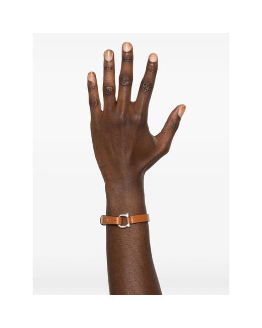 Ferragamo Brown Gancini Bracelet for men