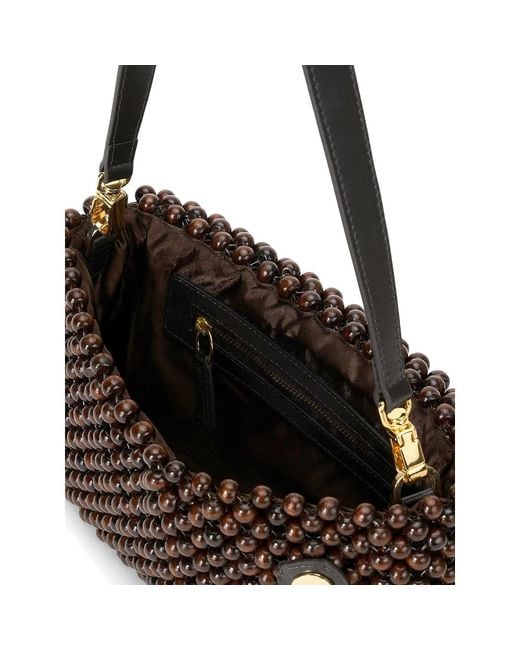 Staud Brown Coffee Foldover Top Bag