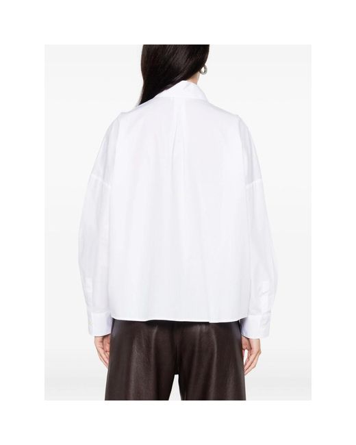 Mazzarelli White Button-Down Cotton Shirt