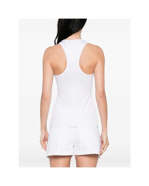 Seafarer White Logo Print Top