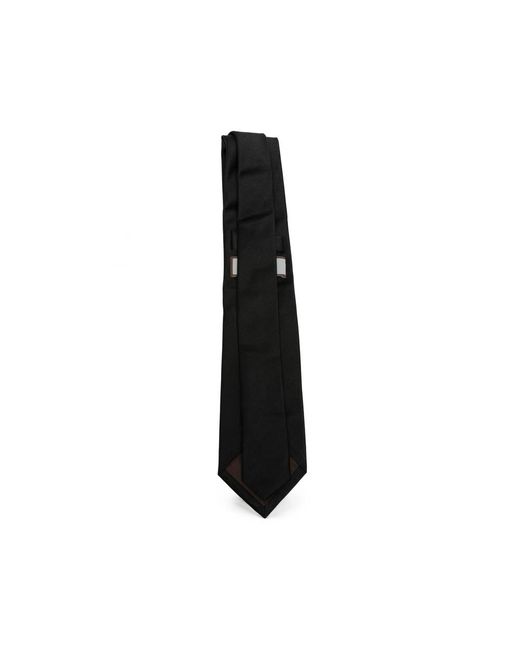 Canali Black Bow Tie Silk for men