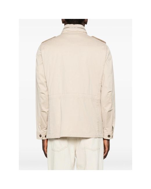 Moorer Natural Denver Buttoned Pocketed Jacket for men